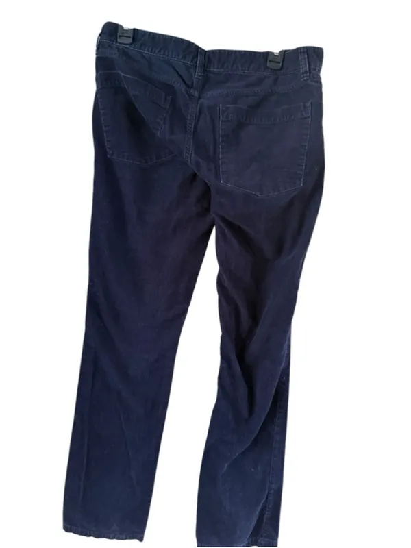 Women's J.Crew Navy Corduroy Matchstick Straight Leg Pants Size 31 - Image 3