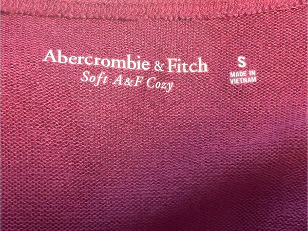 Abercrombie & Fitch Slim and Cozy Ruched V-Neck Bodysuit Pink Size S GUC - Image 3