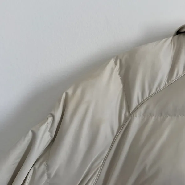 The North Face 550 Puffer Jacket Size Medium Women’s Cream Off White Down Hooded - Image 8