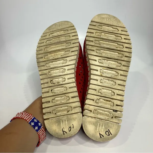 Ilse Jacobsen Tulip 139‎ slip on shoes red leather women’s size 40 - Image 7