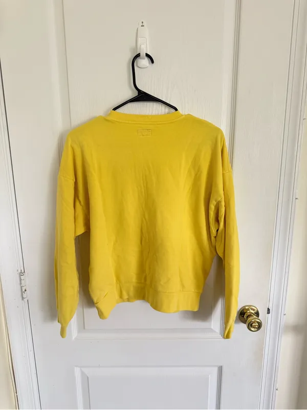 Mother The Drop Square Sweatshirt Yellow Smiley - Image 7