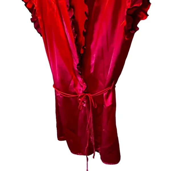 Cinemaetoile Seductivewear Red Robe nwt‎ Size M - Image 3