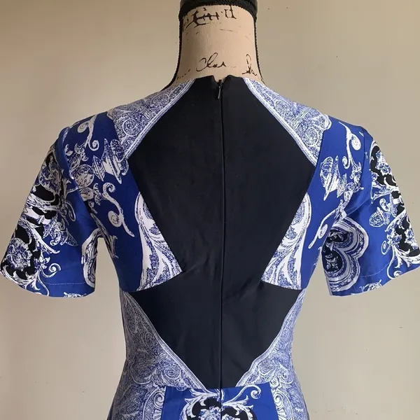 ASOS blue and white paisley mini dress - Image 10