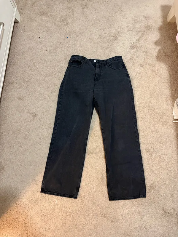 Abercrombie High-Rise Jeans Loose Black - Image 3