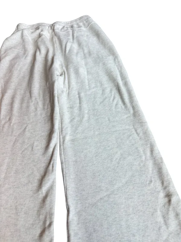 Brandy Melville Cream Wide Leg Sweatpants Waffle Knit Stretch Size Small Women's - Image 11