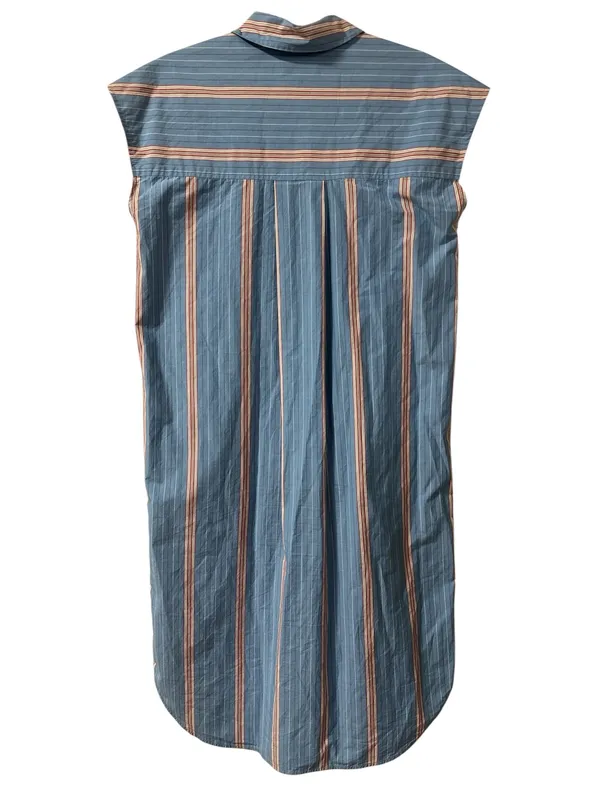 Everlane 100% Cotton Striped Sleeveless Button-Front Shirt Dress Size XXS - Image 2