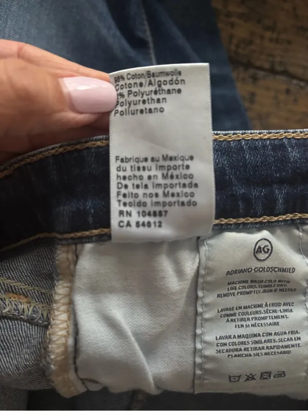 AG Adriano Goldschmied The‎ Legging Ankle Jeans Raw Hem Size 25R - Image 9