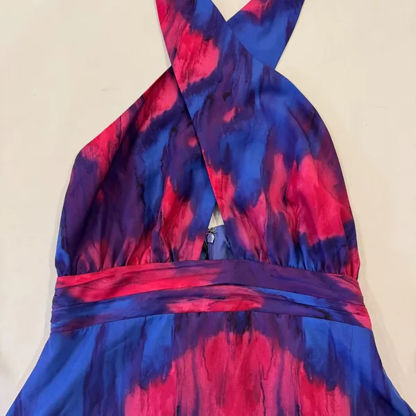NWT Majorelle Hepburn Halter Mini Dress S Tie Dye Festival Fairy Boho Colorful - Image 2