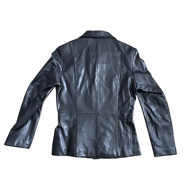 Wilsons Leather Pelle Studio Women Black Genuine‎ Leather Jacket Size S - Image 4