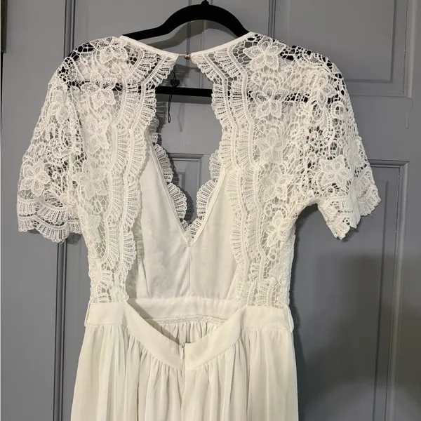 Club L London White Lace Detail Dress - Image 5