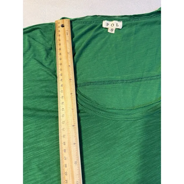 POL Women’s Green Scoop Neck Short Sleeve Shirt Size S (F25) - Image 6