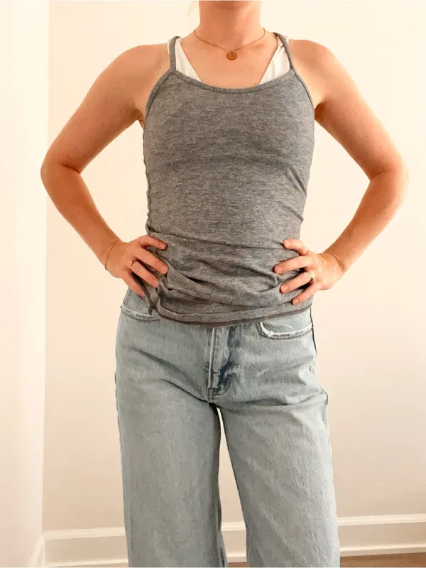 Lulus Lululemon Power Y Gray Racerback Tank Top - Image 2