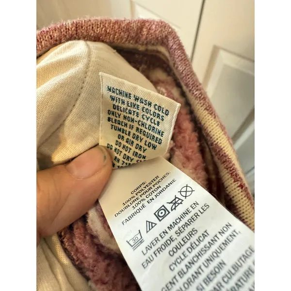 LL Bean Maroon Striped Cowl Neck Soft Cozy‎ Sweater SzXL - Image 7