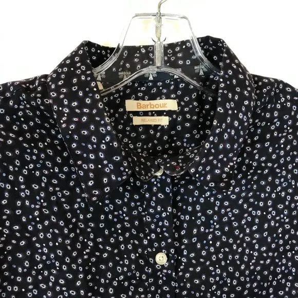 Womens Size 8 Barbour Multicolor Button Front Blouse Top - Image 2