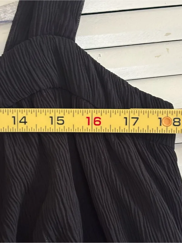 line and dot Maxine Tiered Maxi Dress Color Black Size MD - Image 14
