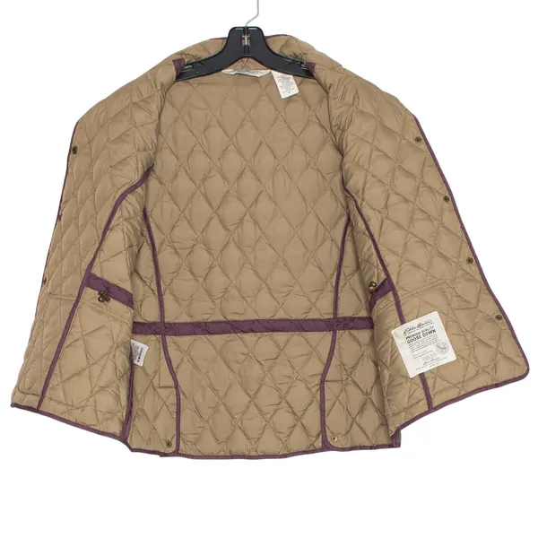Eddie Bauer Goose Down Quilted Puffer Vest Purple XL Outdoor Preppy Equestrian - Image 2