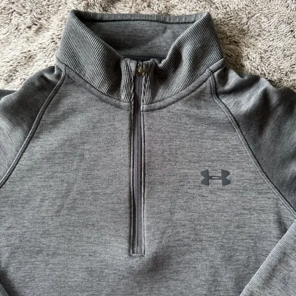 Under Armour 3/4 Zip Unisex Sweatshirt Sz Small - Image 3