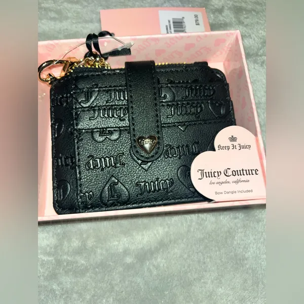 Juicy Couture Key Holder Card Wallet TAB WALLET DANGLE SET LIQUORICE - Image 3
