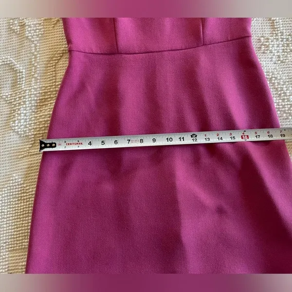 Loft Magenta pink dress‎ boat neck with V in the back Size 8P - Image 7