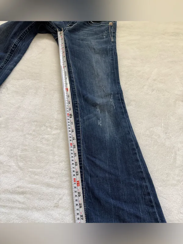 Miss Me Bootcut Jeans Size 27 Embellished Flap Pocket Y2K Denim - Image 13