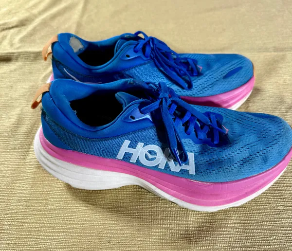 HOKA Bondi 8 Women’s Size 8 Coastal Sky Blue Pink Running Shoes 1127952 - Image 7