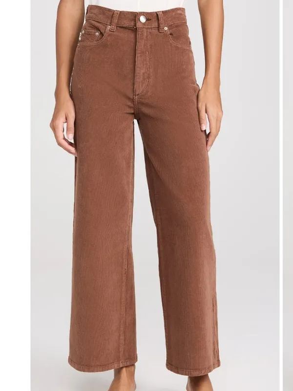 🌟 Dl1961 🌟 Hepburn Wide Leg 27" High Rise Corduroy Stretch Jeans Brown Sz 26 - Image 2