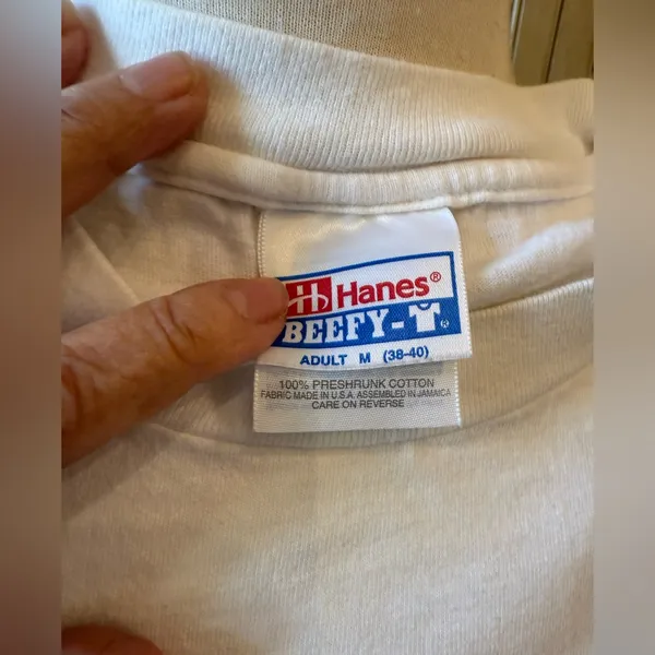 Hanes White Short Sleeve Tee - Image 4