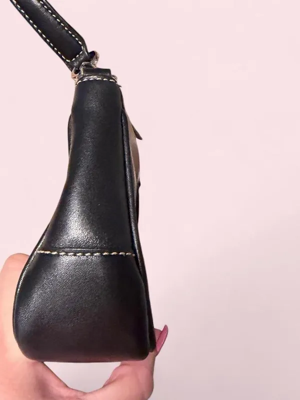 Vintage Coach Black Leather Shoulder Bag - Image 5