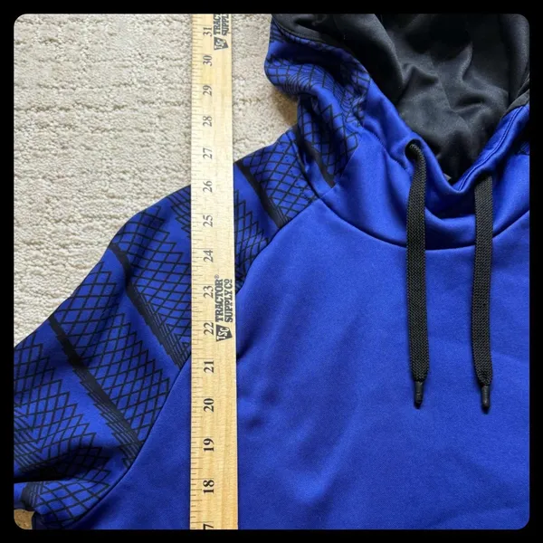 Nike Hoodie Womens Medium Blue Dri-Fit Graphic Pullover Activewear 800303-455 - Image 5