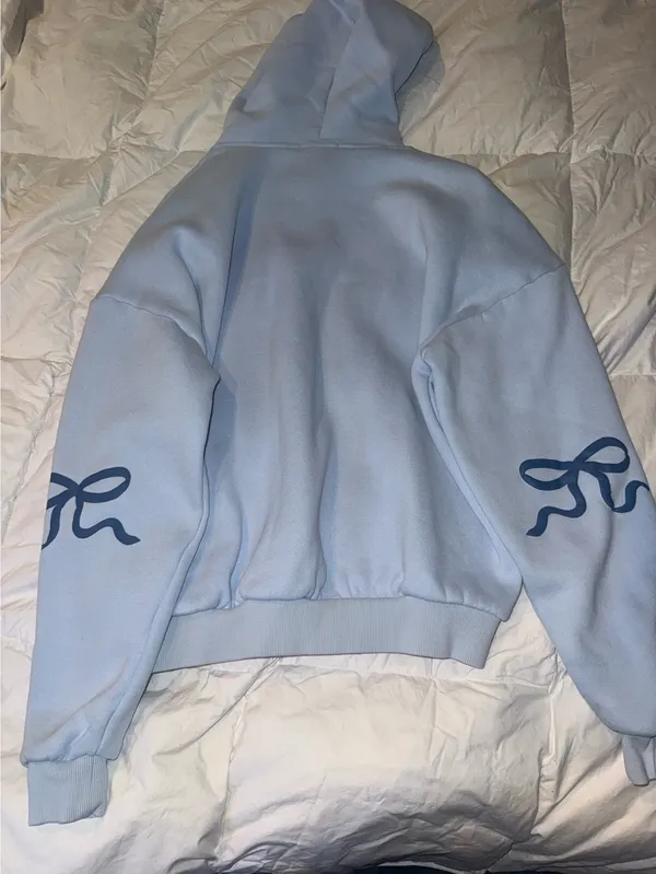 Edikted Blue Bow Hoodie - Image 4