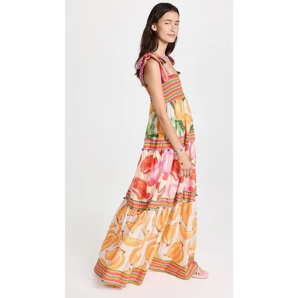 Anthropologie Farm Rio Printed Tiered Maxi Dress Size XL - Image 2