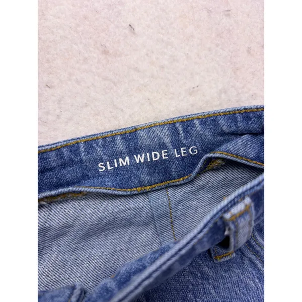 J.Crew Slim Wide Leg Jeans Women 28 Blue High Rise Carpenter Workwear - Image 3