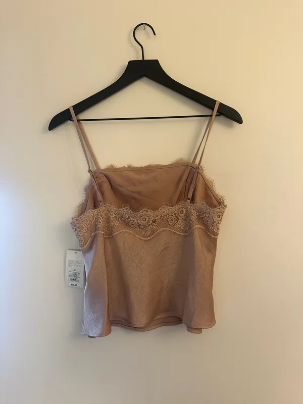 A New Day nude lace cami blouse - Image 2