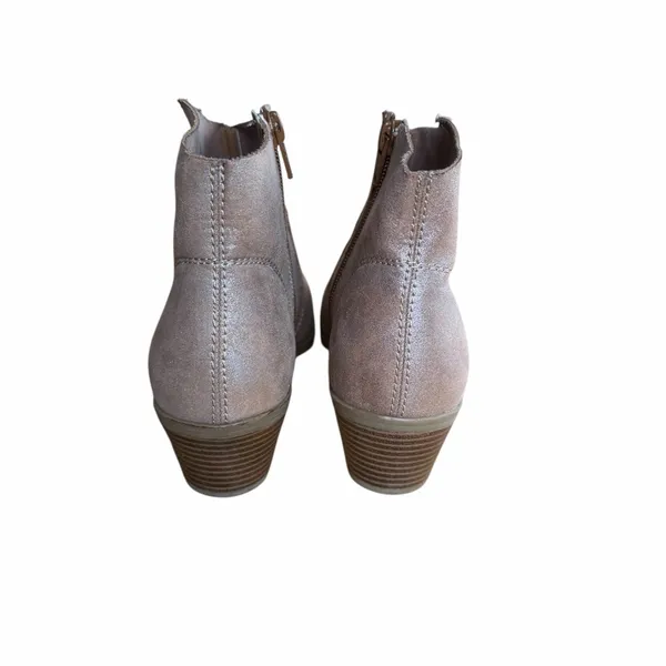 Time and Tru Light Pink Glitter Western Ankle Boots Size 7 Memory Foam - Image 4