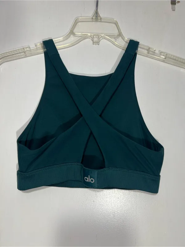 Alo Yoga Alosoft Iconic 90's Bra In Green size M - Image 6