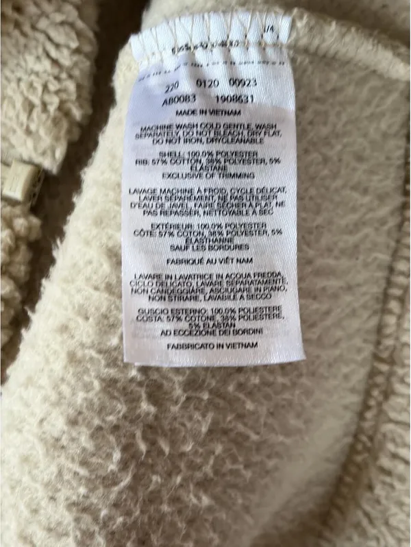 Vintage Y2K Columbia Cozy Cream Sherpa Fleece Jacket size small - Image 7
