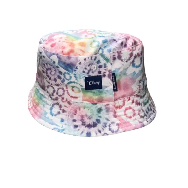 Disney Spirit Jersey Bucket Hat Unisex‎ OS Rainbow Tie Dye Excellent Reversible - Image 3