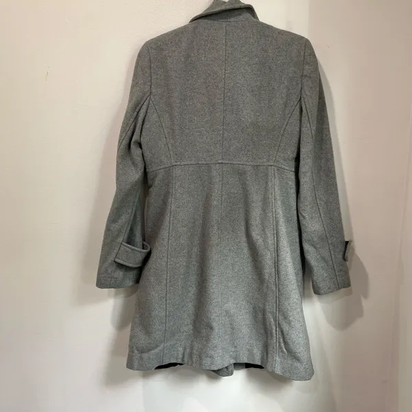 Zara Basic Gray Wool Blend Coat Double Breasted Classic Minimalist‎ M - Image 2