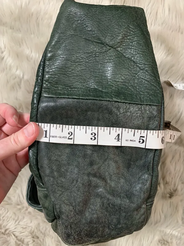 Dark green leather hobo shoulder bag purse - Image 13