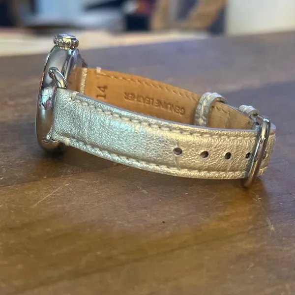 Coach Hampton silver leather strap watch - Image 2