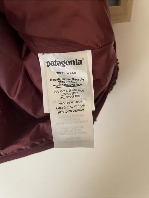 Patagonia Mixed Media Snap-T Pullover Quilted Jacket Drumfire Red Women’s Small - Image 4