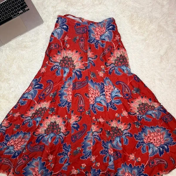 Farm Rio Red Luang Maxi Skirt Size XS NWOT. - Image 7