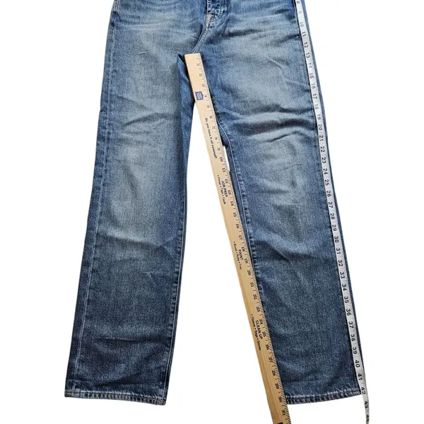7 For All Mankind Easy Straight Floral Embroidered Denim Jeans Womens 26 - Image 7