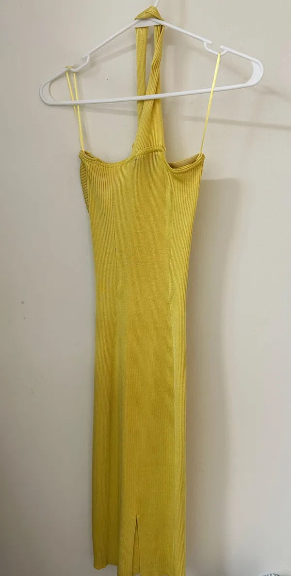 Yellow One Shoulder 1960 Midi Dress - Image 2