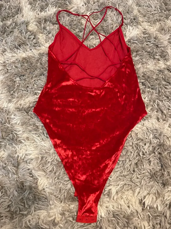 Red Velvet Bodysuit - Image 7