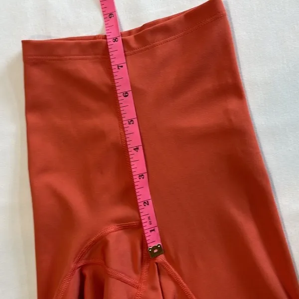NANETTE LEPORE Orange Compression Activewear Bike Spandex Shorts Size Small - Image 6