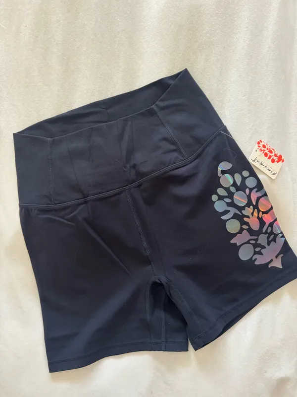 Free People Movement-Never Better Logo Biker Shorts - Image 3