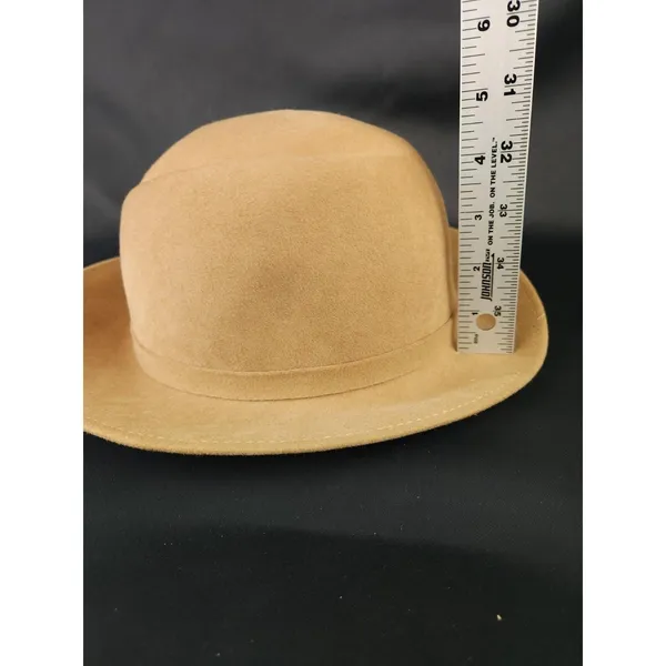 Vintage Lady Kangol USA Bucket Hat Cap Women's 100% Wool Grouse‎ Camel Color - Image 7