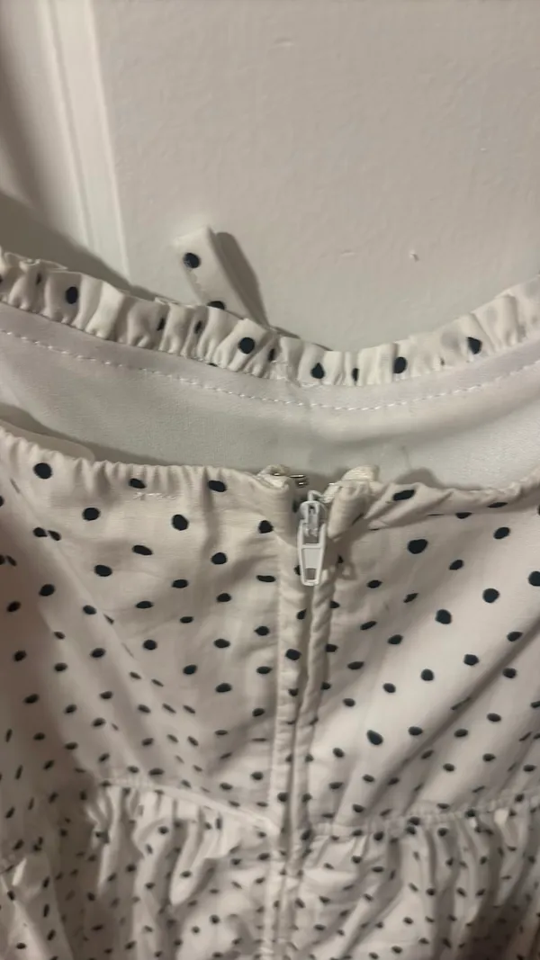 Altar'd State Polka Dot Dress White - Image 6