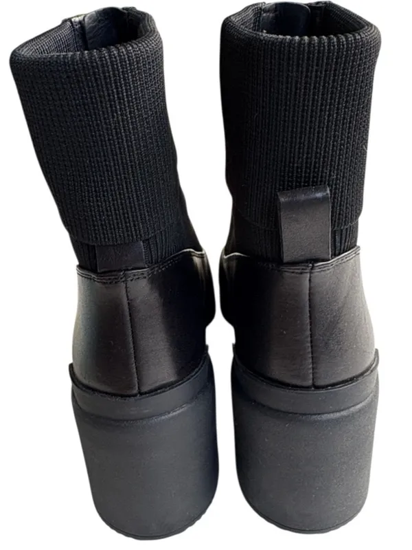 EUC ABEO Leather Metropolis Zip Heeled Boots Black Size 9.5 Retail $199.00 - Image 4